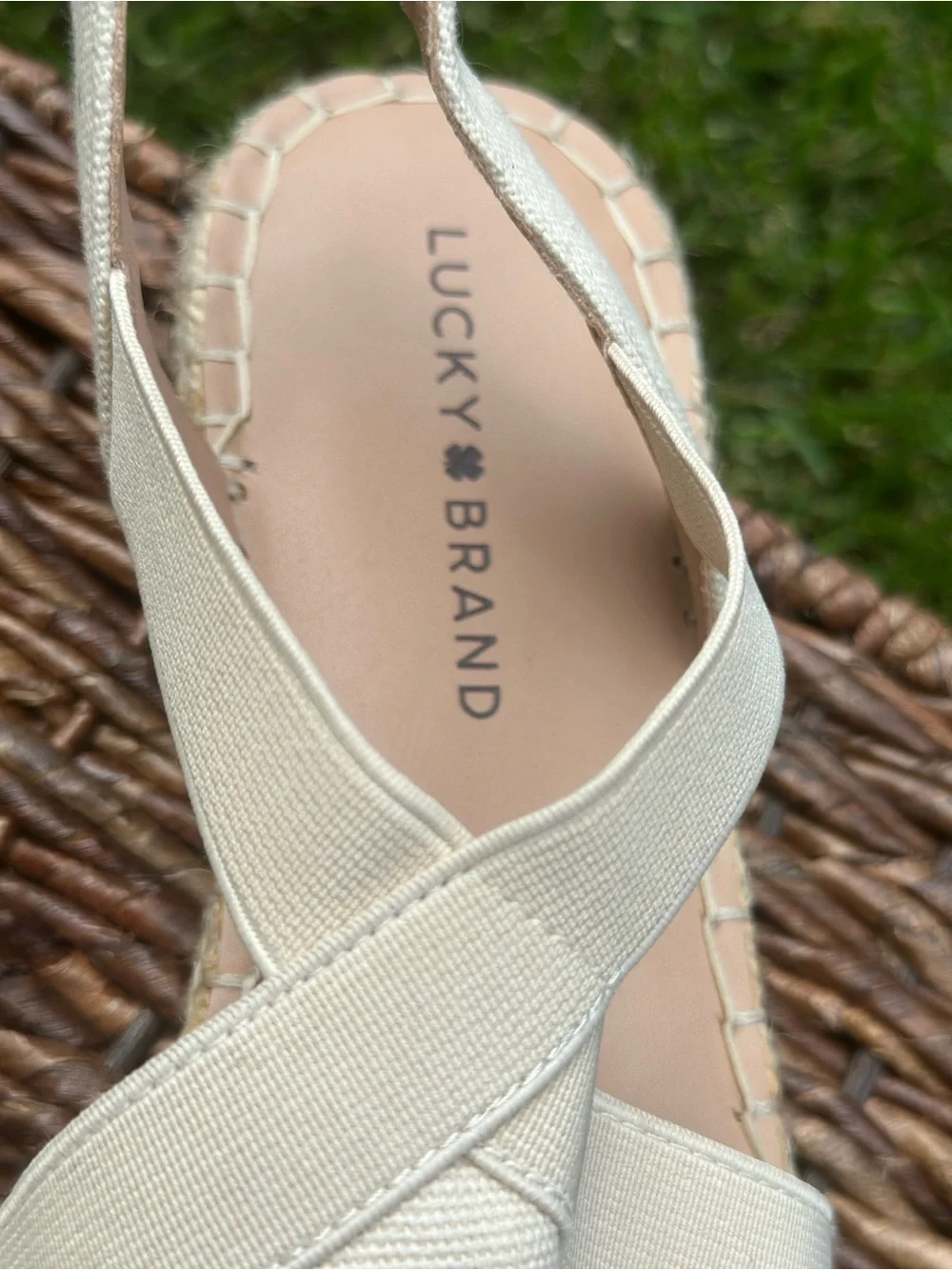 Lucky Brand Natural Canvas Slingback Espadrilles-Rifka
